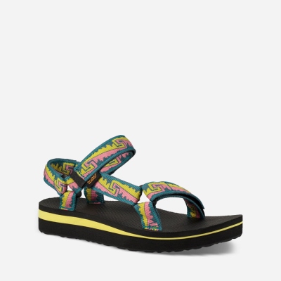 Teva Midform Universal - Women's Teva Sandals - Black / Multicolor | India (HJMW39204)